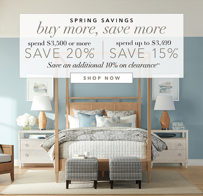 Spend $3,500 or more save 20%* | Spend up to $3,499 save 15%*