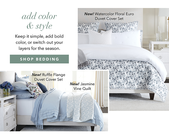 Add color & style | Shop Bedding >