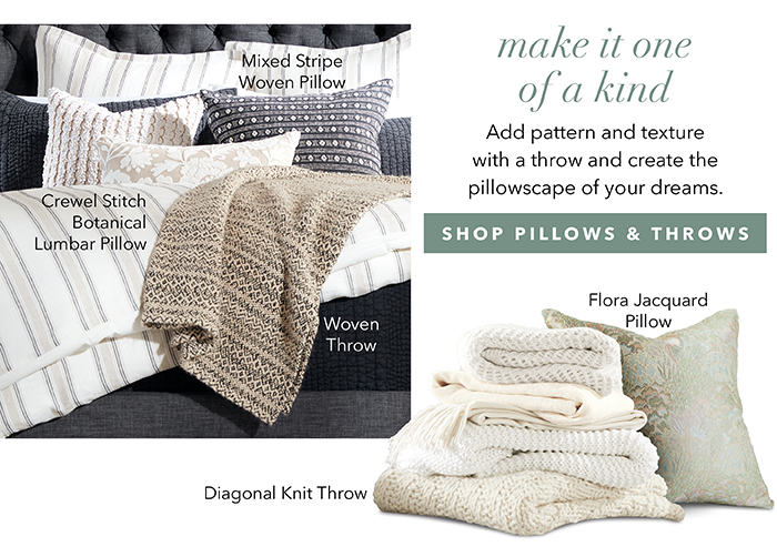 Make it one of a kind | Shop Pillows & Throws >