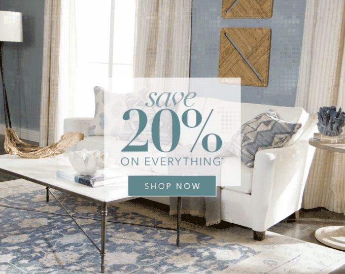 Save 20% on everything*