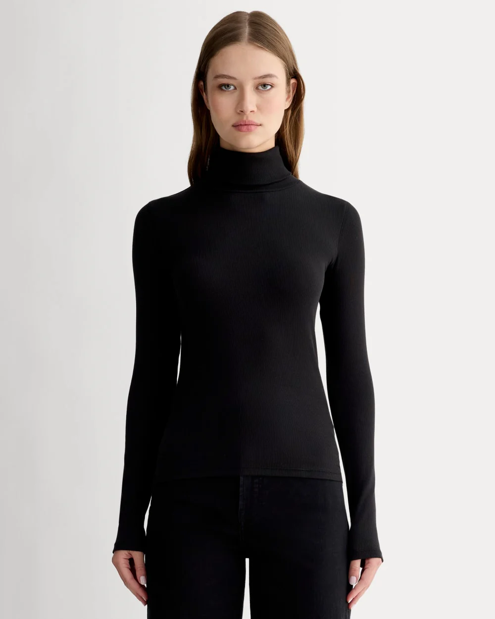 Image of The Luxe Rib Turtleneck | Black