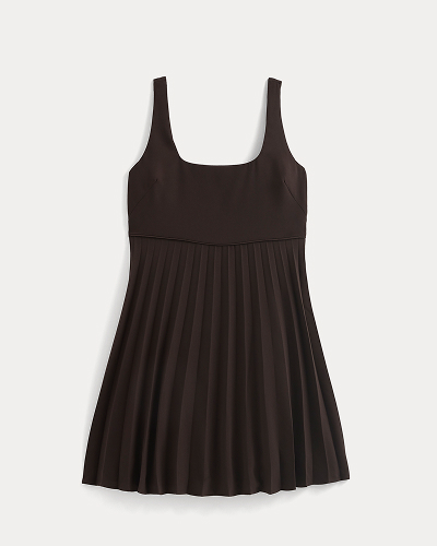 Image | Drapey Crepe Mini Dress | Dark Chocolate
