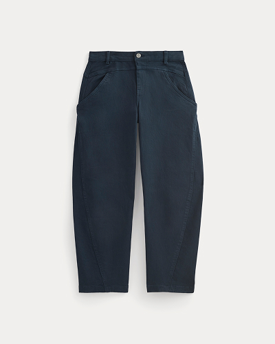 Image | Double-Stitch Barrel Pant | Navy