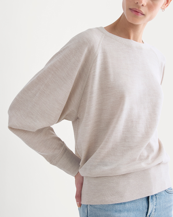 Image | Raglan Sweater in Ultrasoft Merino | Heathered Oat