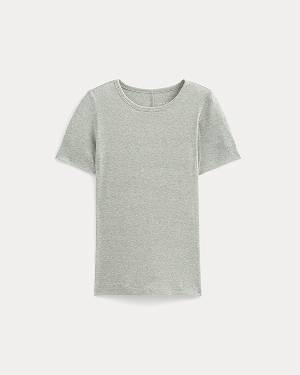 Image | The Luxe Rib Crew | Classic Heather Grey