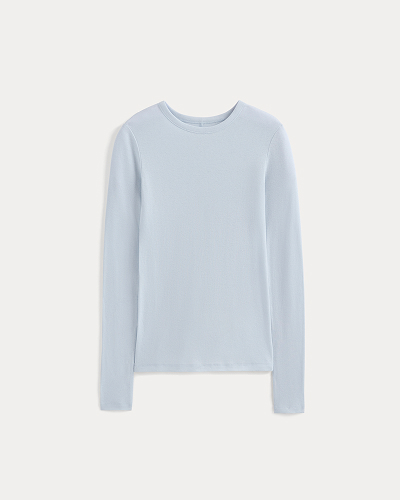 Image | Tissue Long-Sleeve Crew | Skywriting