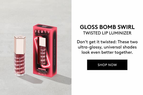 GLOSS BOMB SWIRL | TWISTED LIP LUMINIZER | Don't get it twisted: These two ultra-glossy, universal shades look even better together. | SHOP NOW