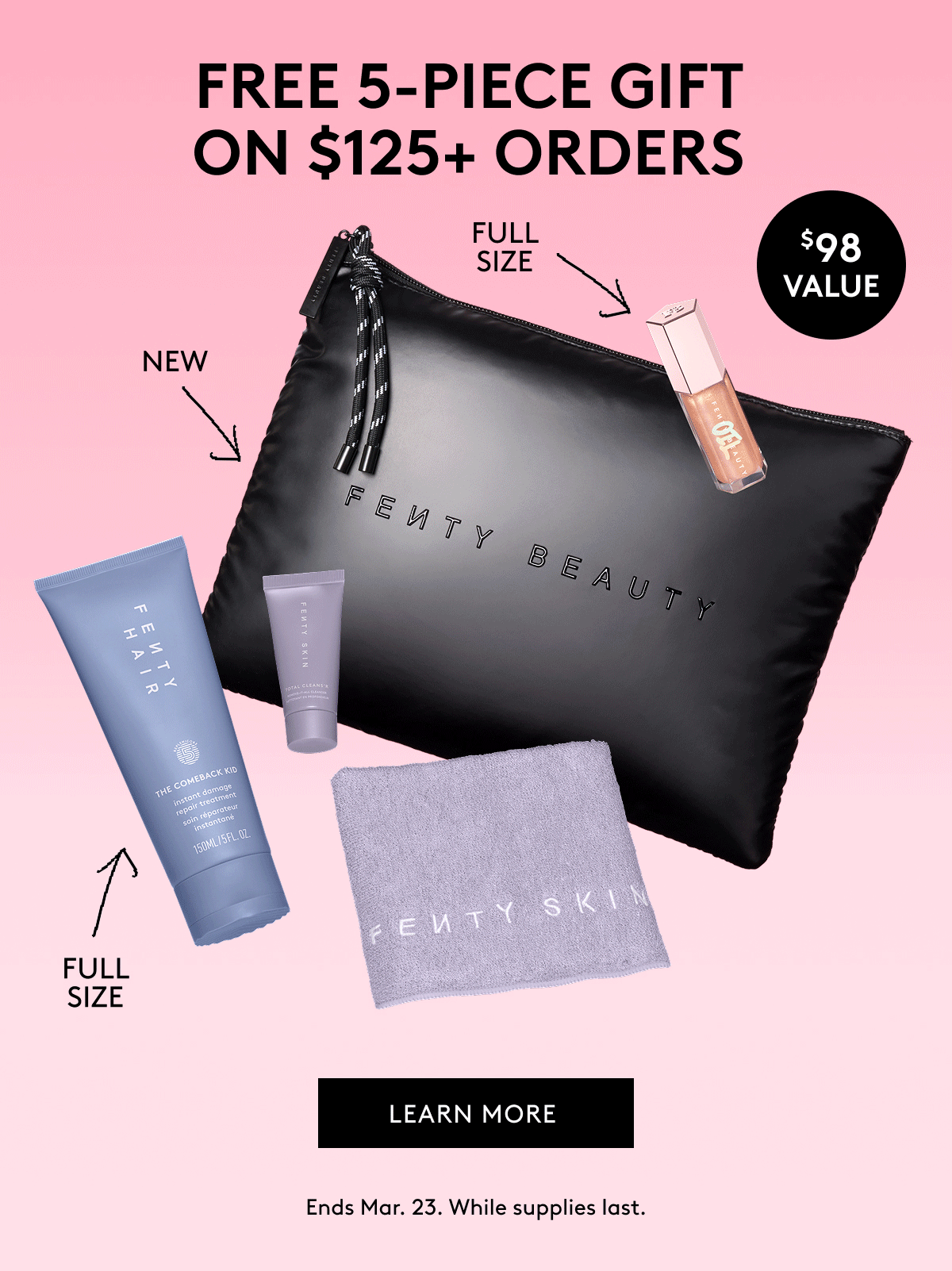 UP TO 5-PIECE GIFT ON MIN. ORDERS