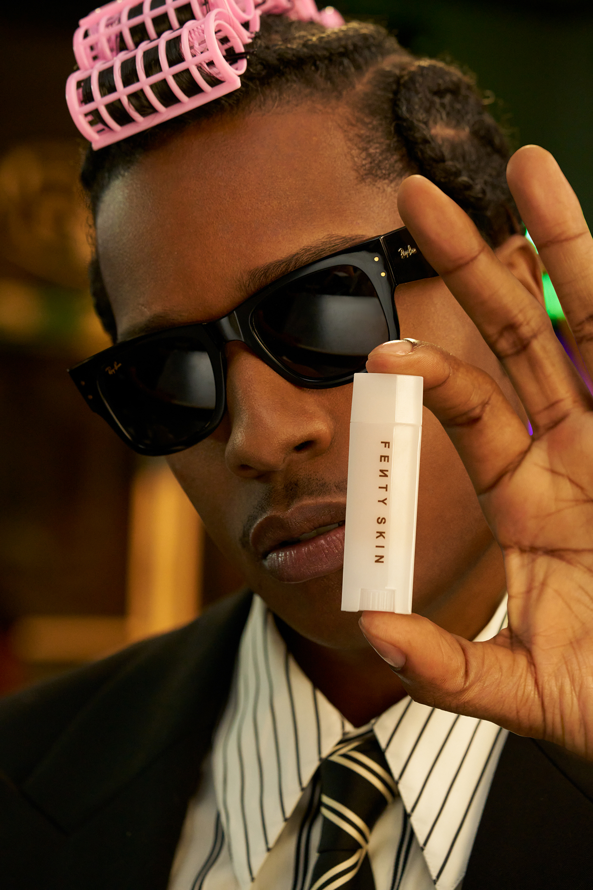 A$AP Rocky holding Lux Balm