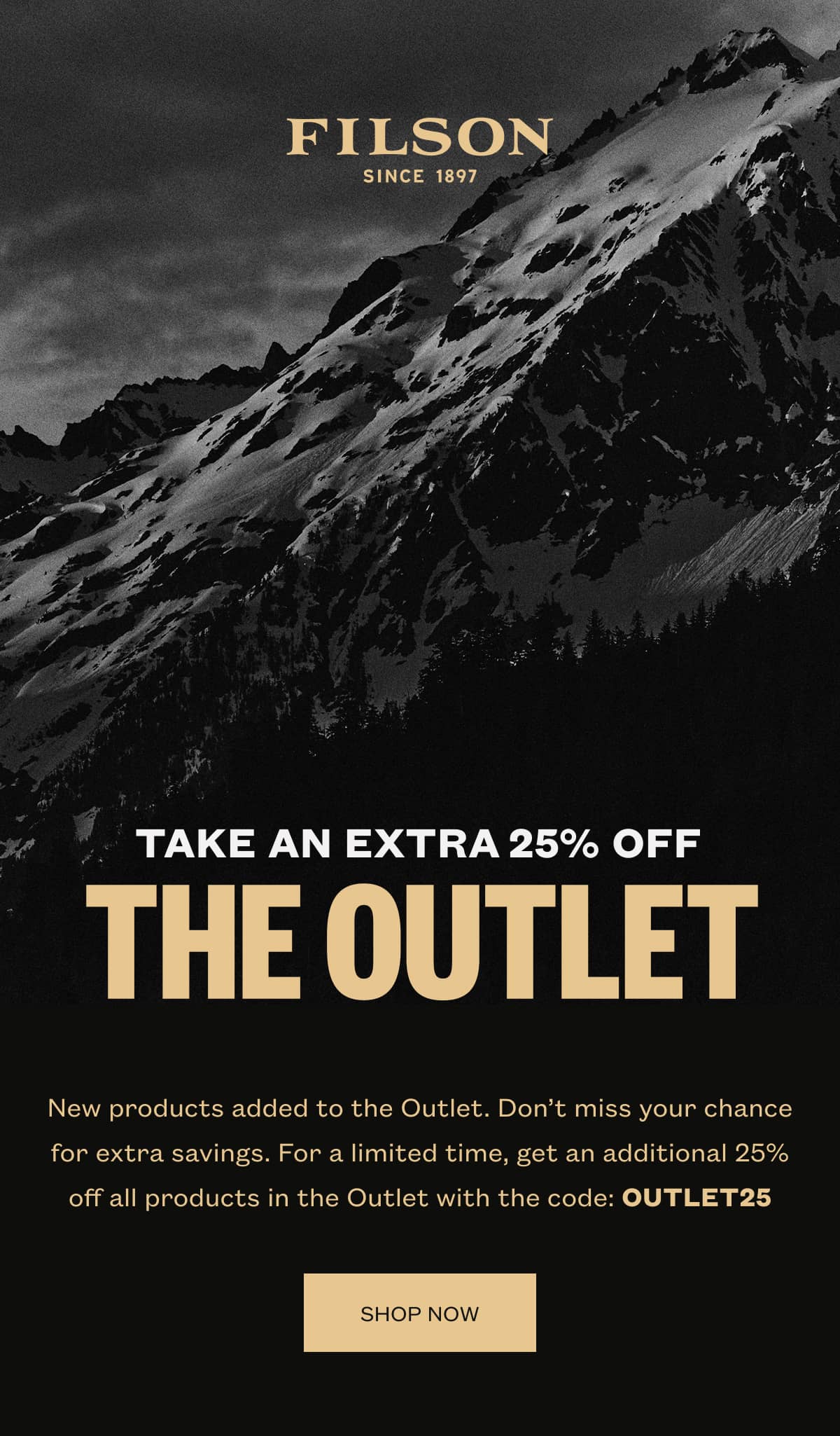 Take an Extra 25% Off The Outlet