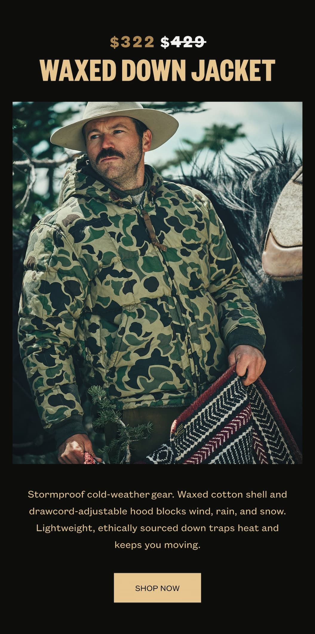 Waxed Down Jacket