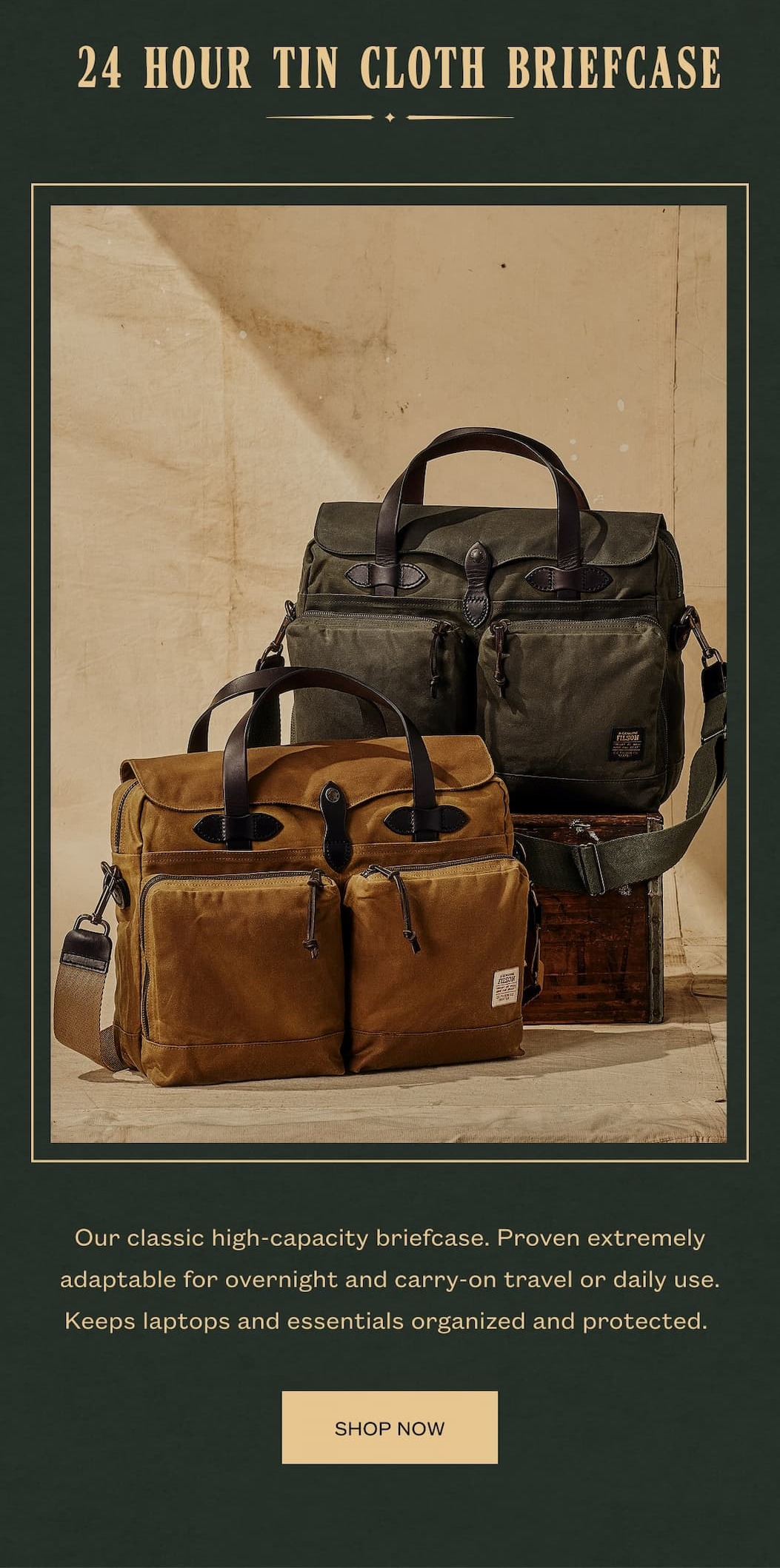 24 Hour Tin Cloth Briefcase