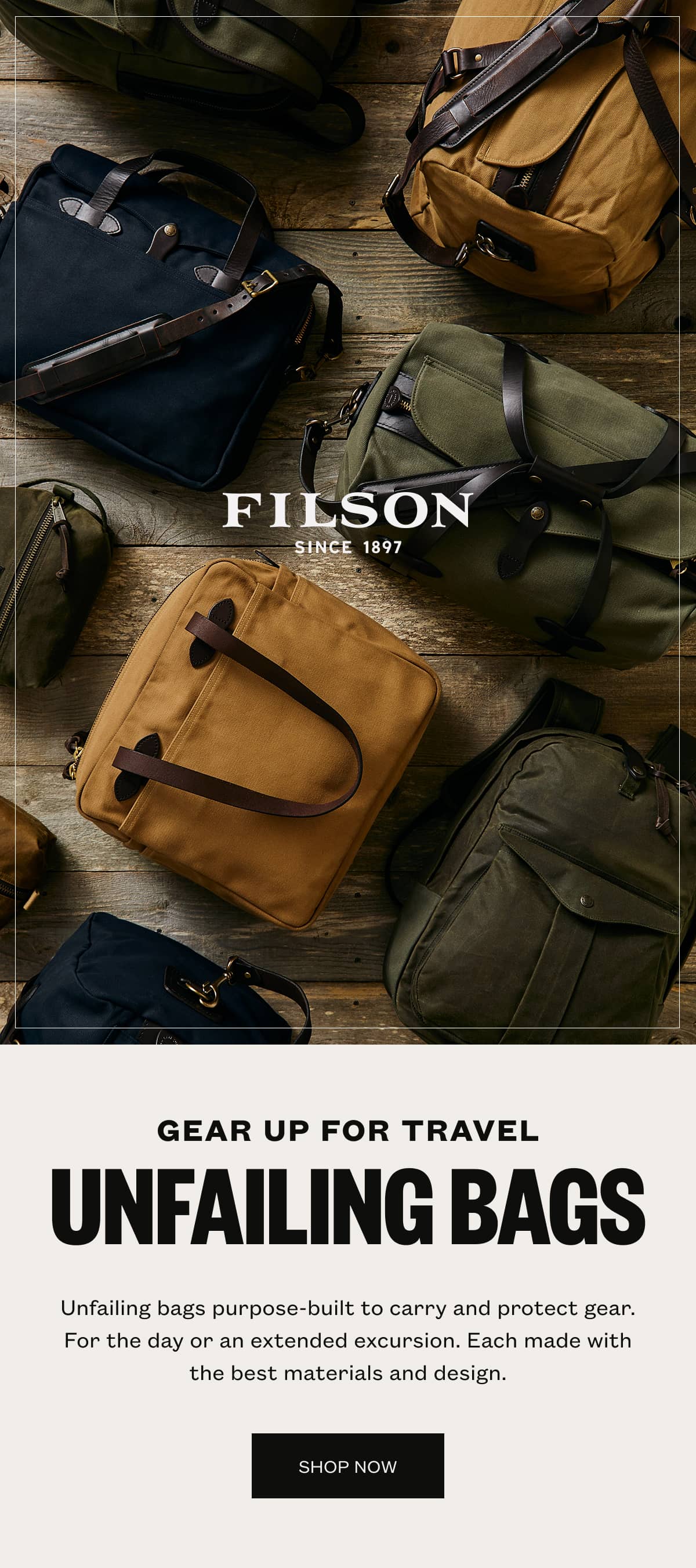 Gear Up for Travel - Unfailing Bags