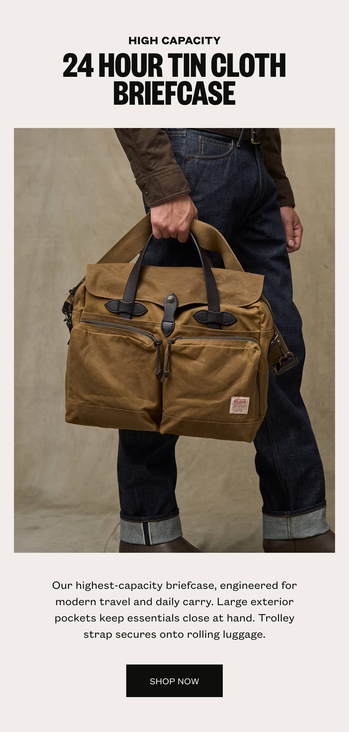 24 Hour Tin Cloth Briefcase