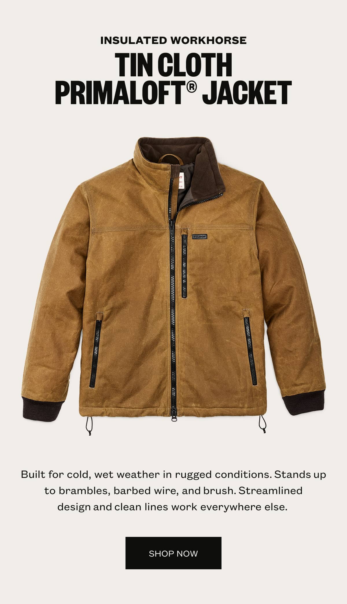 Insulated Workhorse - Tin Cloth Primaloft Jacket
