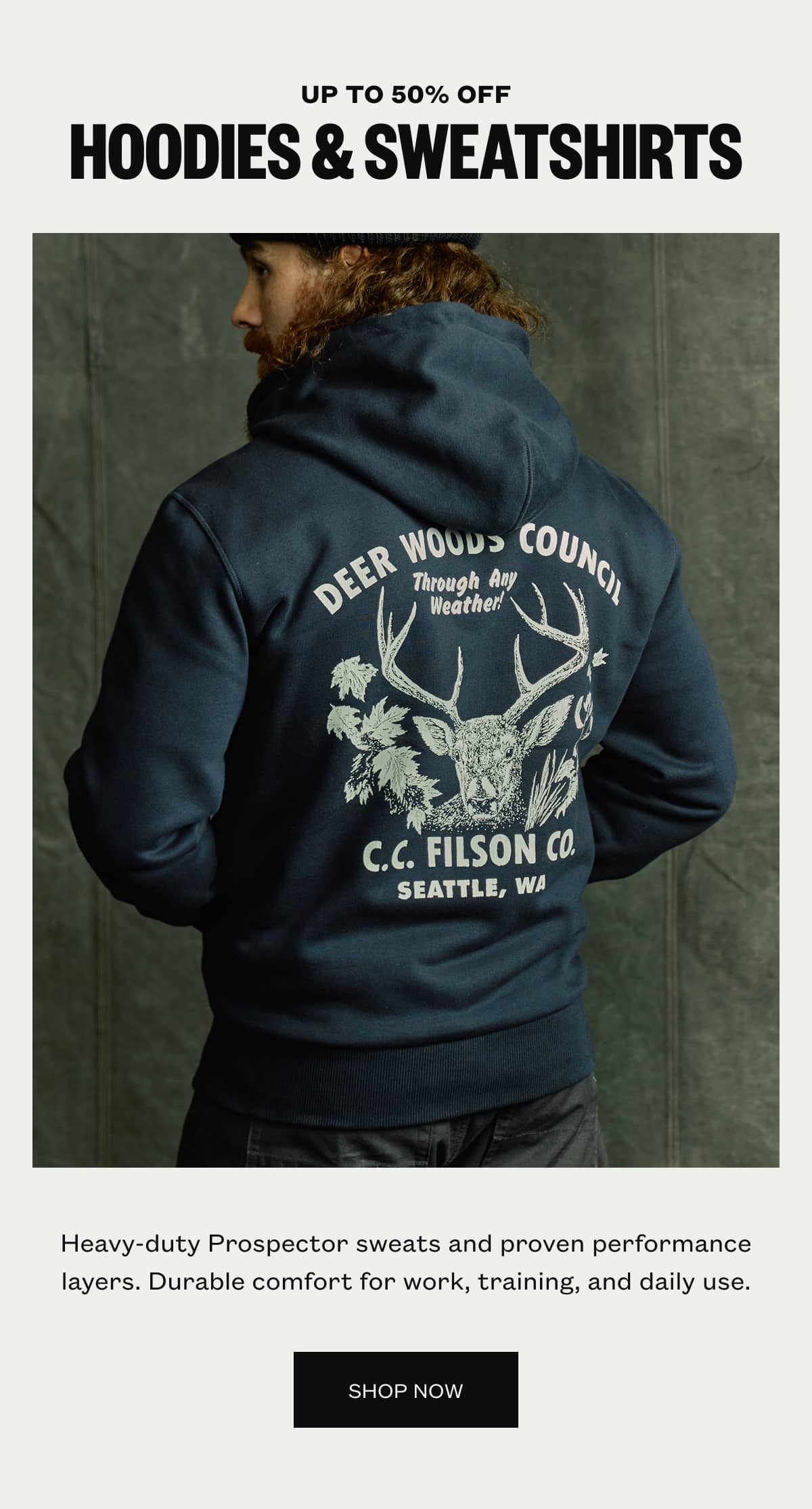 Up to 50% off Hoodies & Sweatshirts