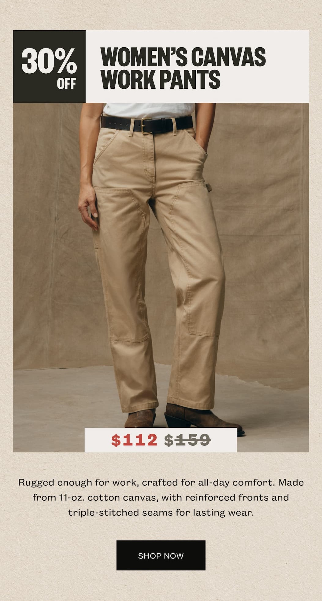 Women's Canvas Work Pants