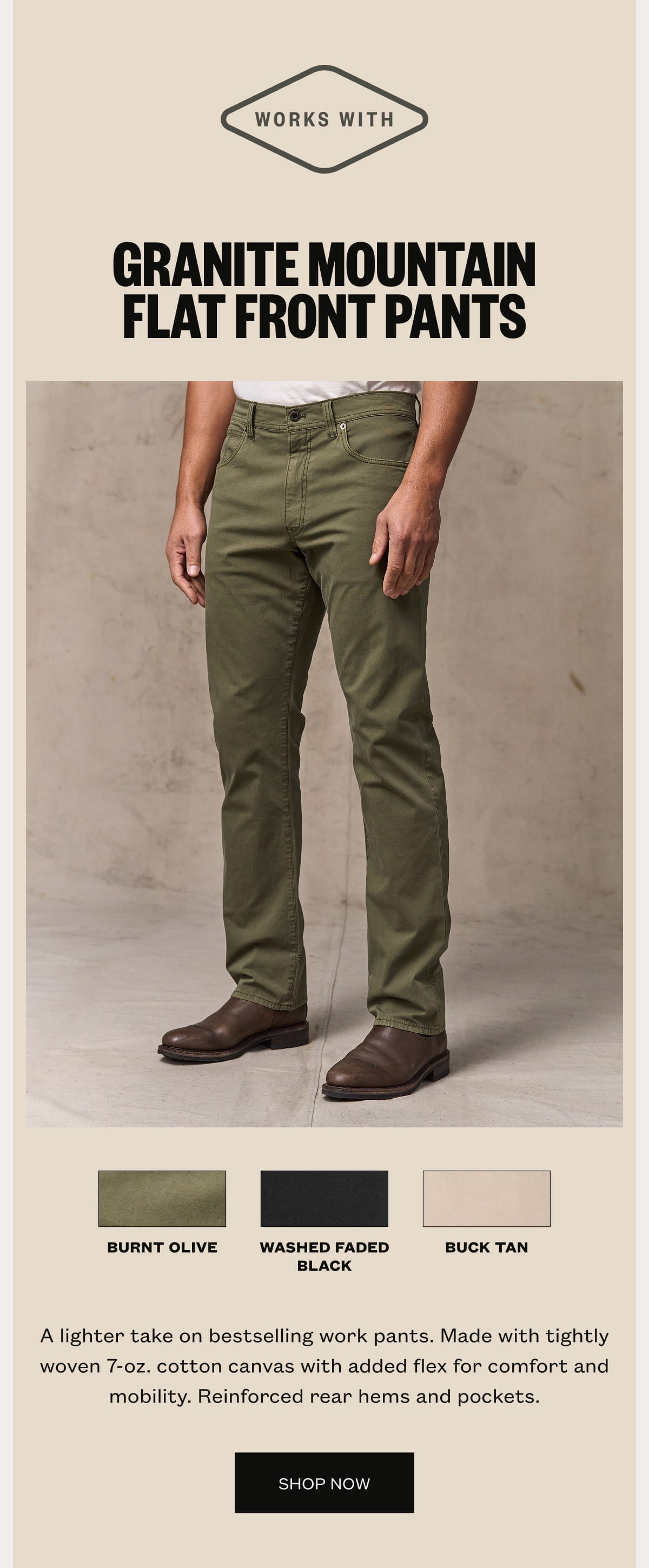 Granite Mountain Flat Front Pants