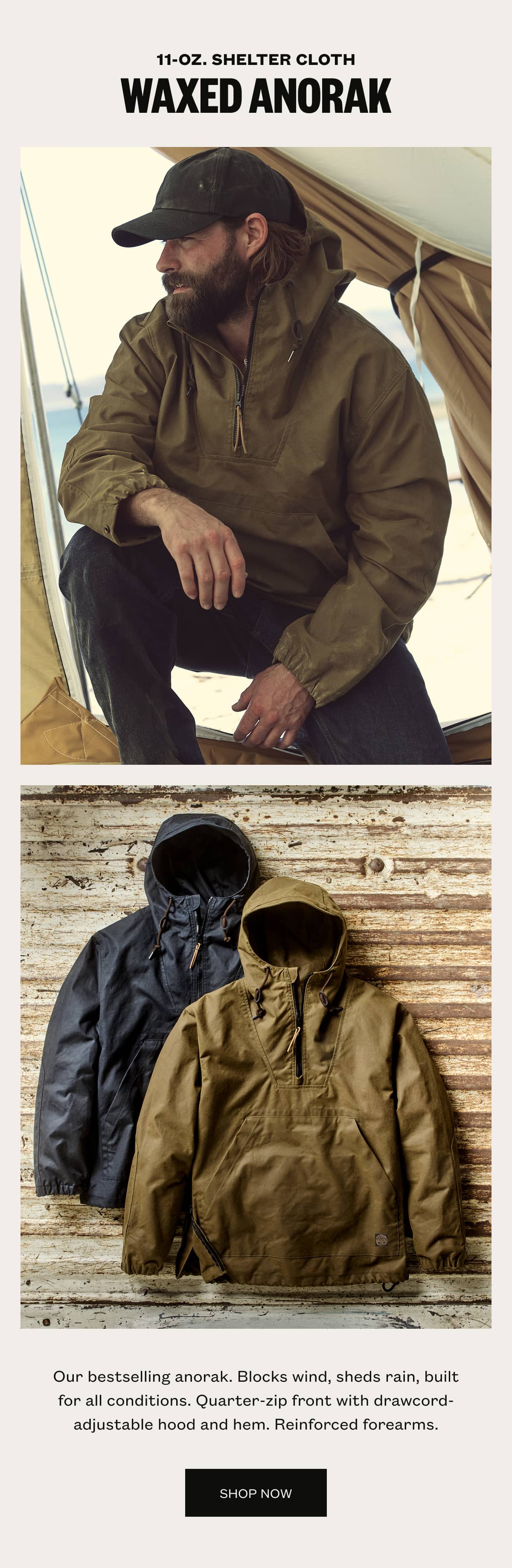 Shelter Cloth Waxed Anorak