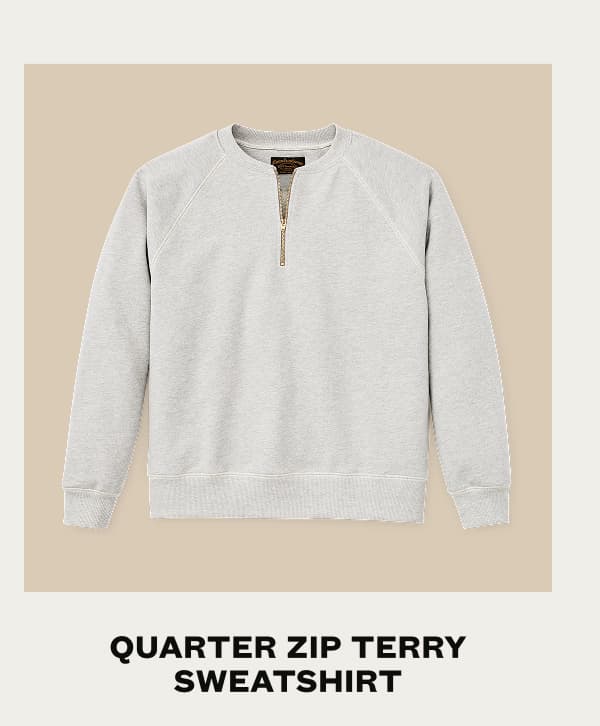Quarter Zip Terry Sweatshirt
