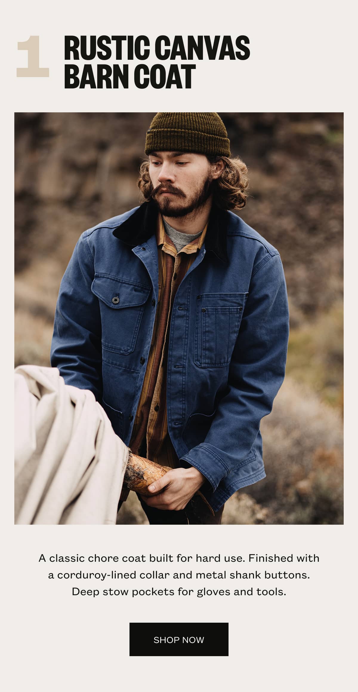 Rustic Canvas Barn Coat