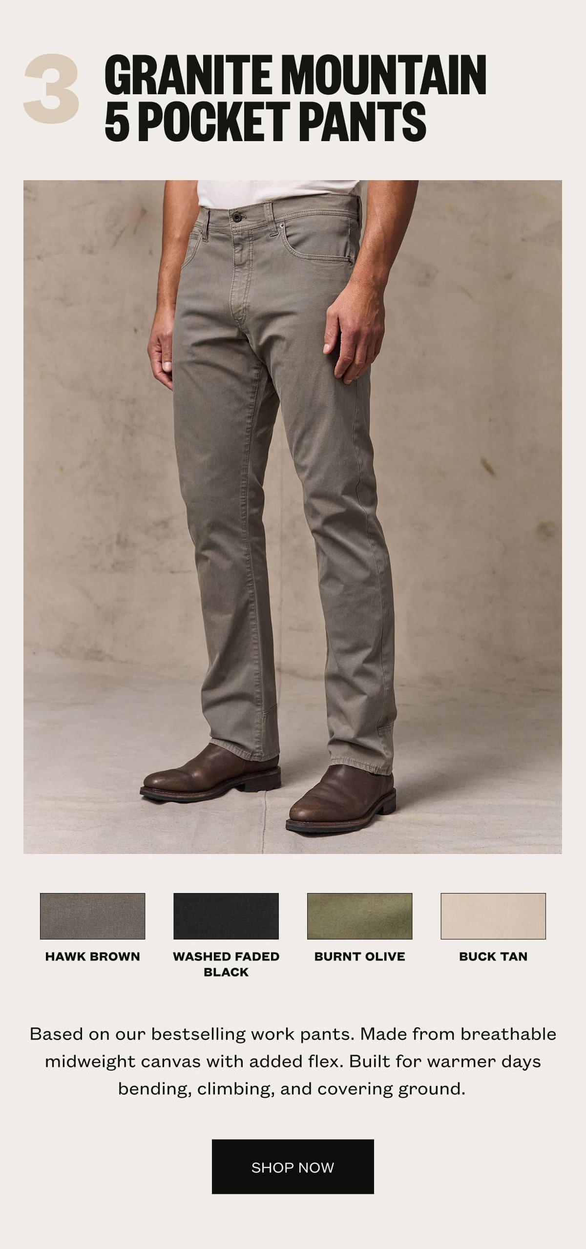 Granite Mountain 5 Pocket Pants