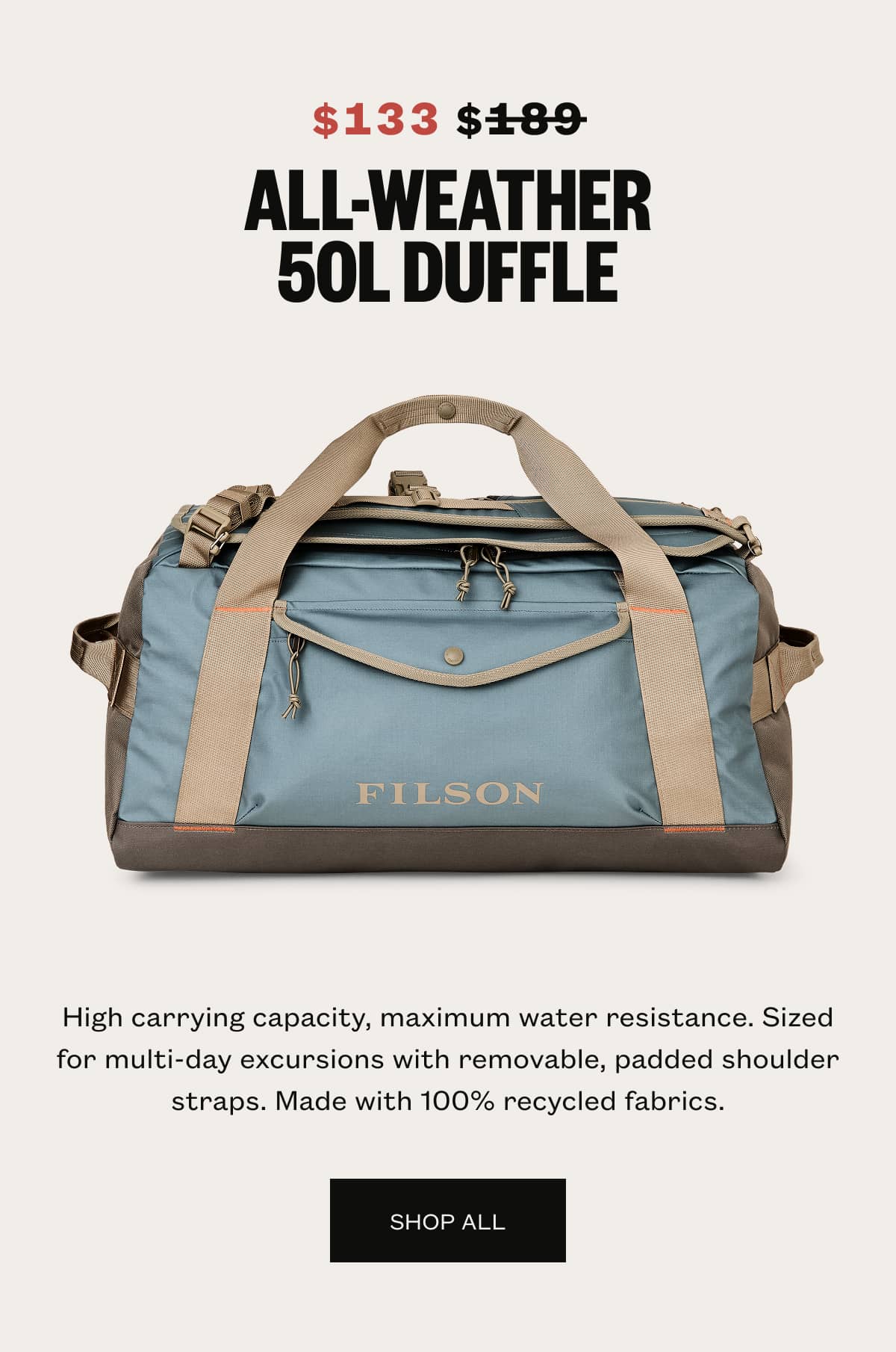 All Weather 50L Duffle 