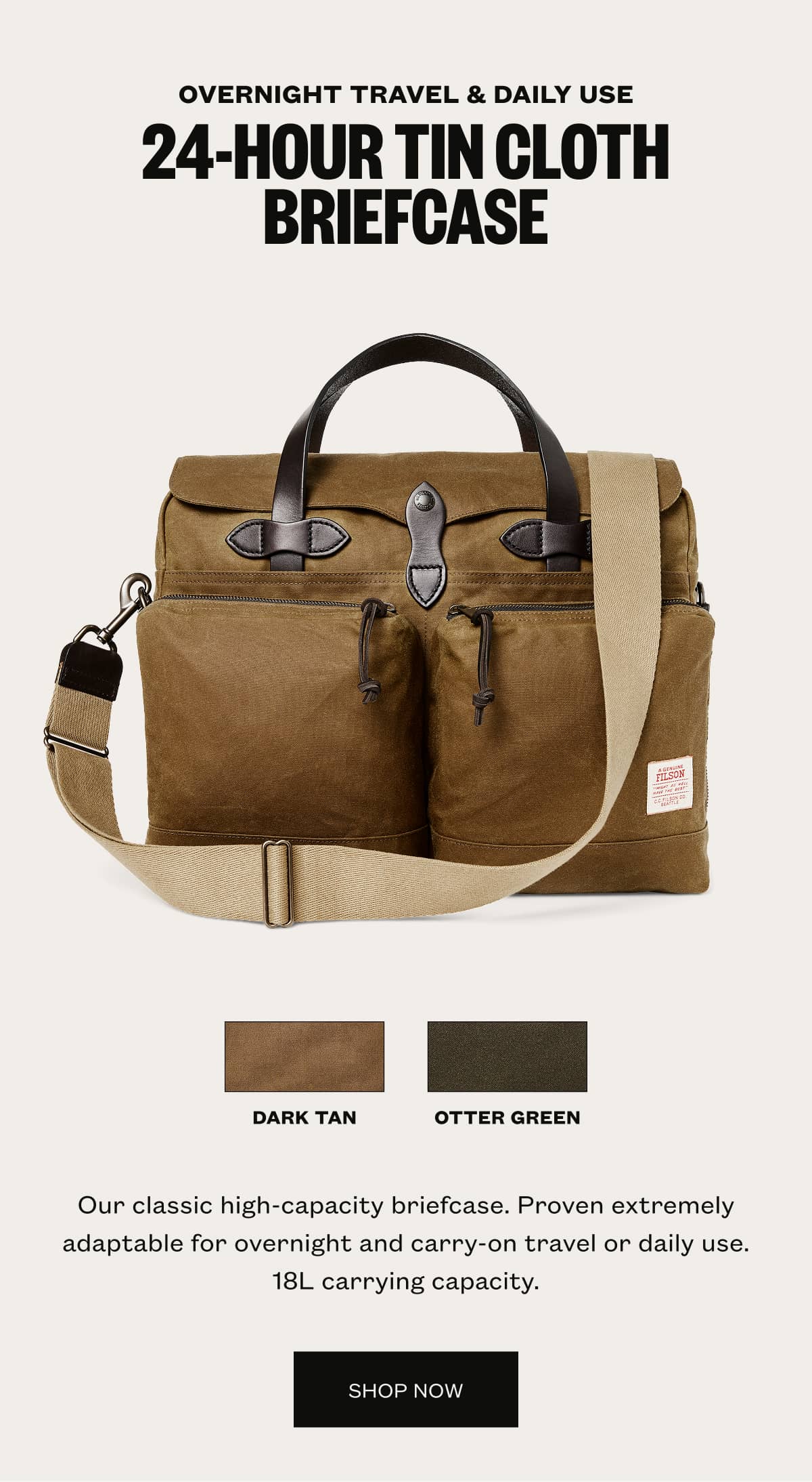 24 Hour Tin Cloth Briefcase