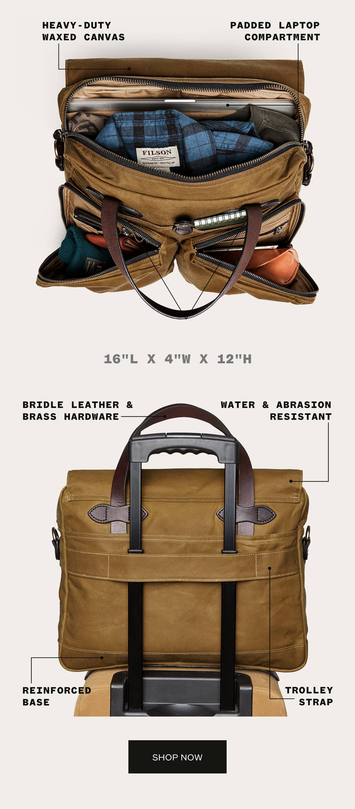 24 Hour Tin Cloth Briefcase