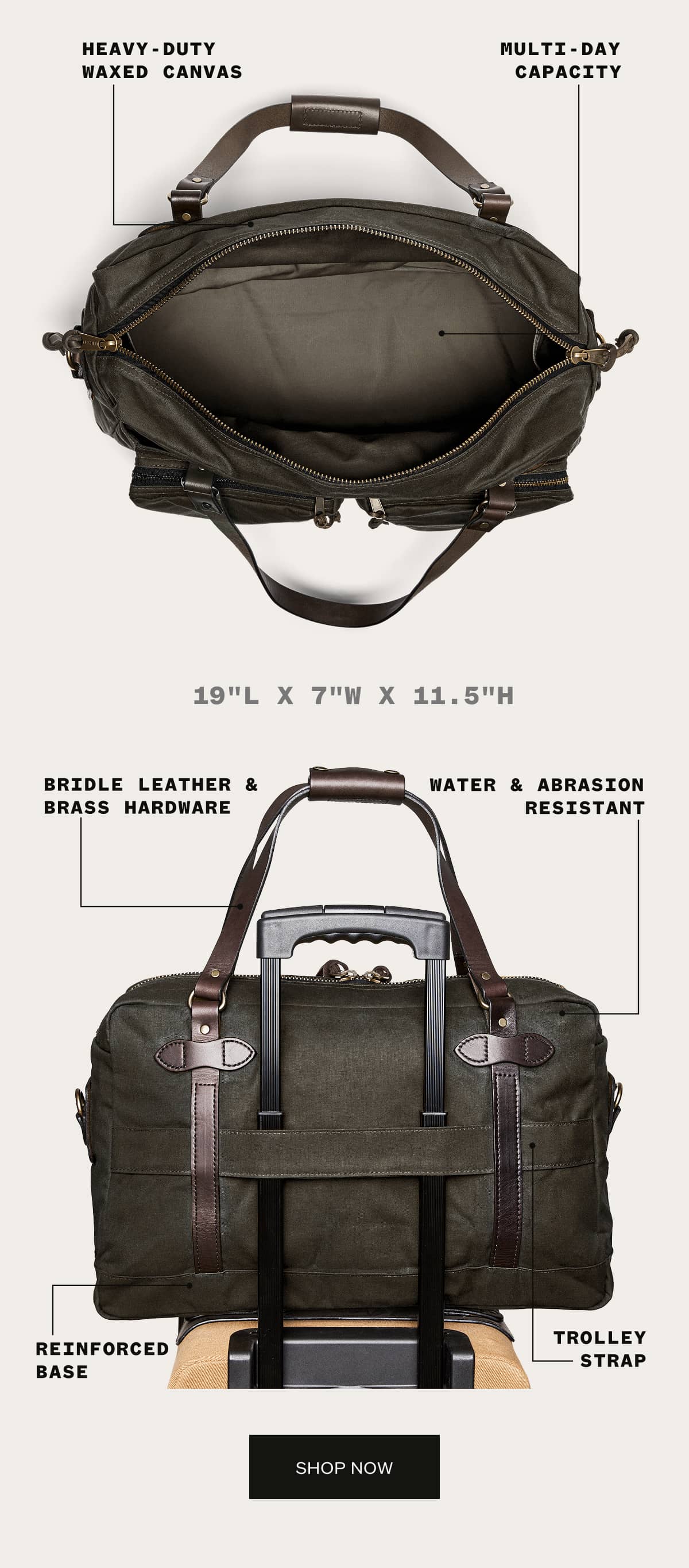 48 Hour Tin Cloth Duffle Bag
