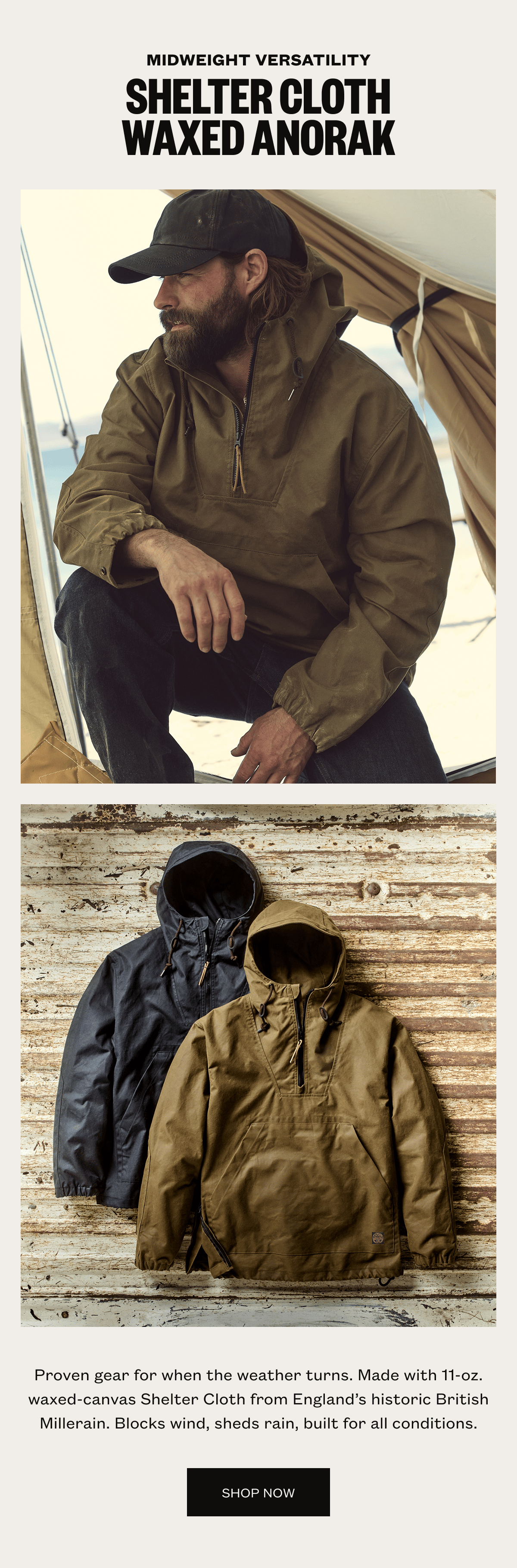 Shelter Cloth Waxed Anorak