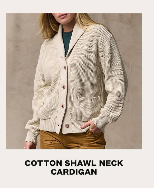 Cotton Shawl Neck Cardigan