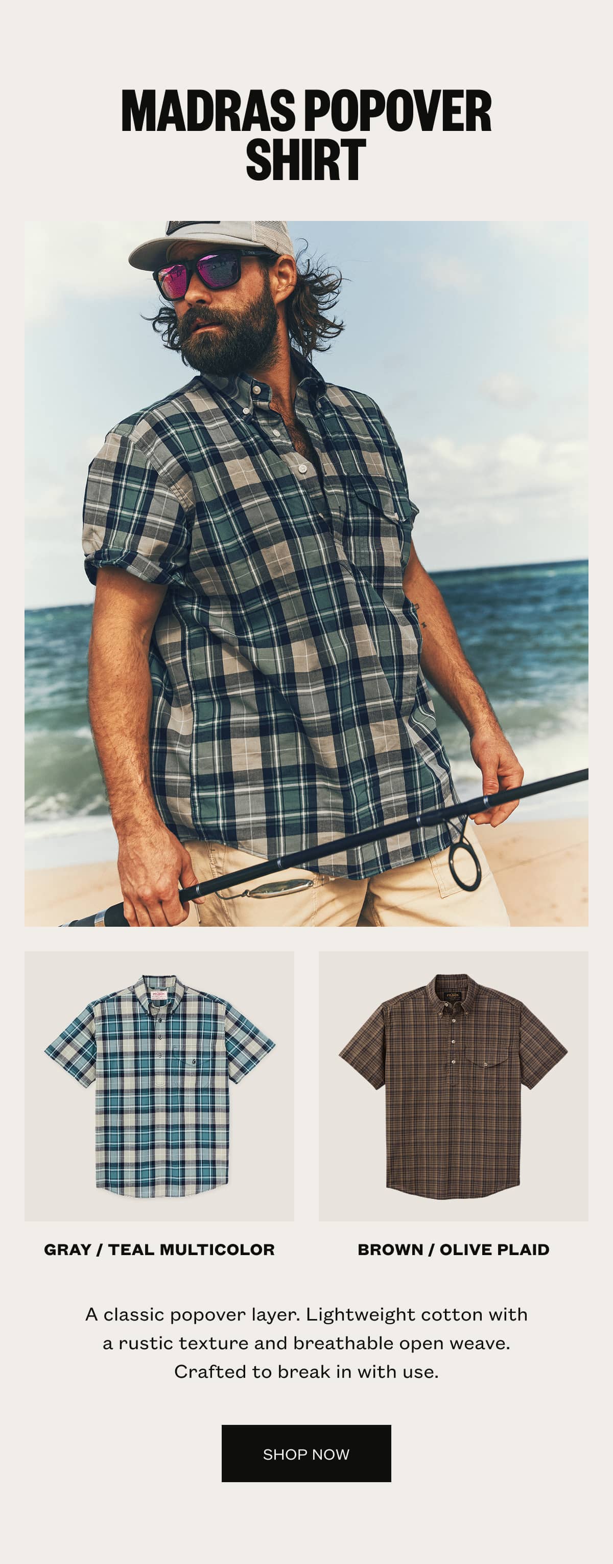 Madras Popover Shirt