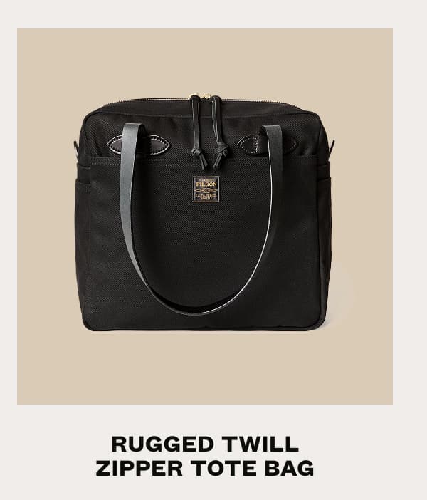 Rugged Twill Open Zipper Tote