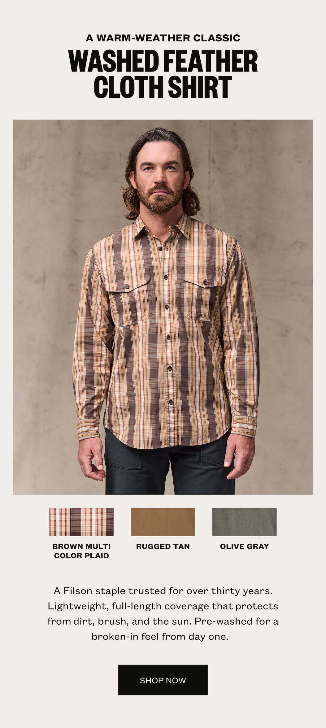 Washed Feather Cloth Shirt