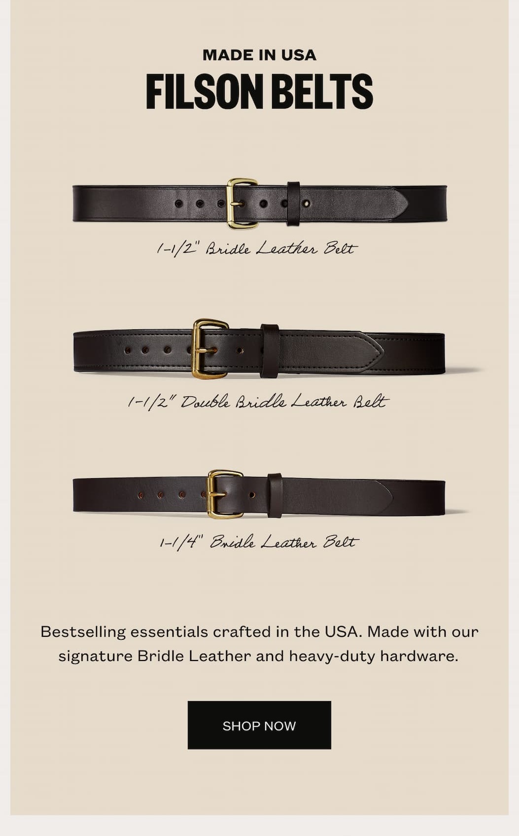 Filson Belts 