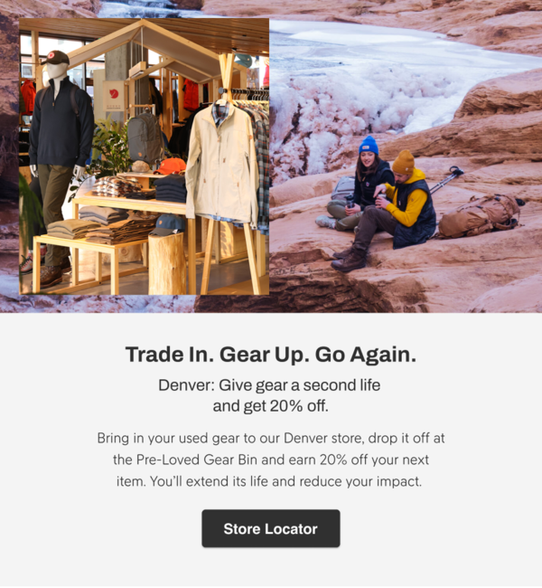 Drop Pre-Loved Gear at your local Fjällräven location