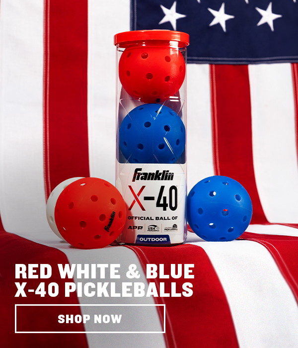 Red, White, & Blue X-40 Outdoor Pickleballs 3 Packs