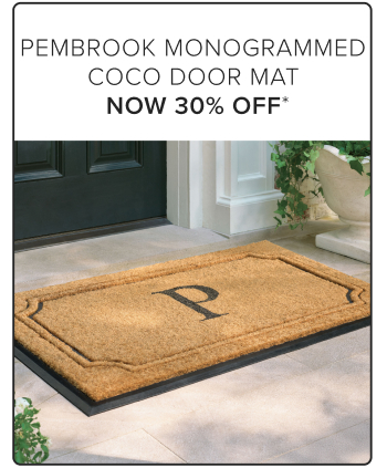 Pembrook Monogrammed Coco Door Mat Now 30% Off