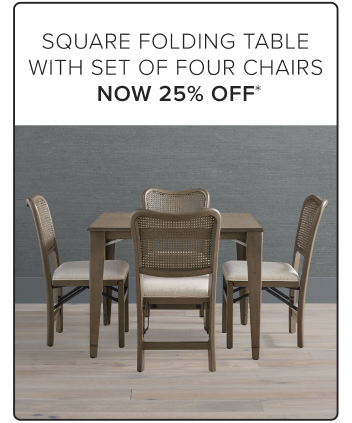 Square Folding Table With Set of Four Chairs Now 25% Off