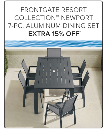 Frontgate Resort Collection Newport -Pc. Aluminum Dining Set Extra 15% Off