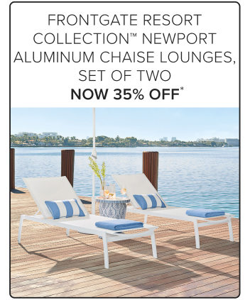 Frontgate Resort Collection Newport Aluminum Chiase Lounges Set of Two Now 35% Off