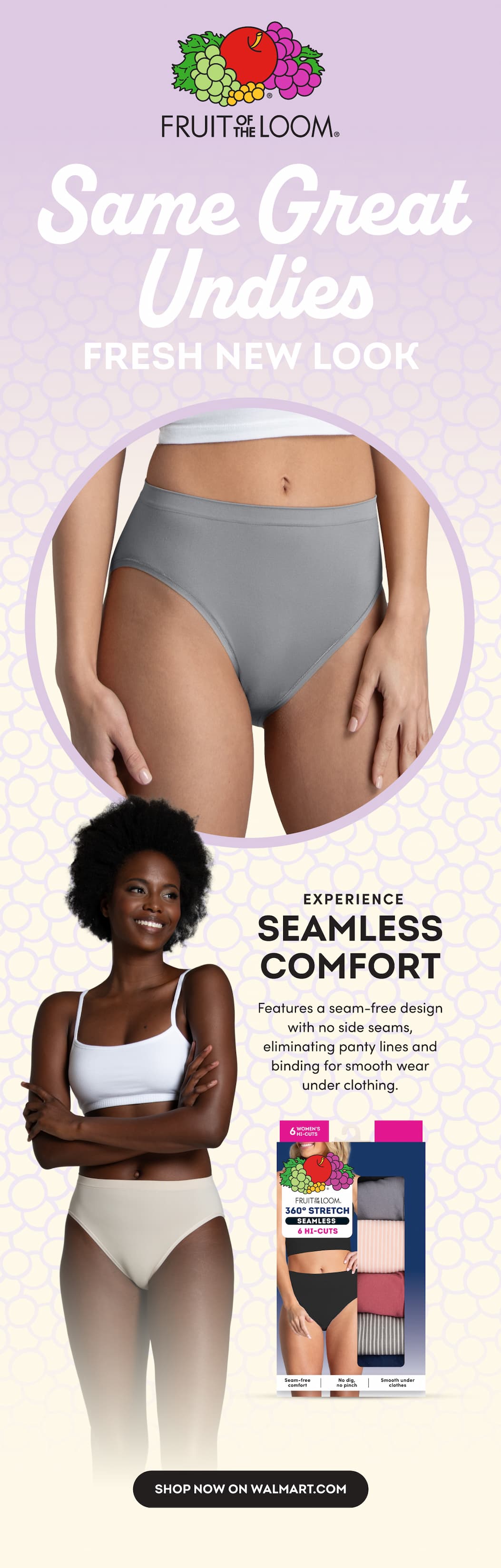 Same Great Undies FRESH NEW LOOK.