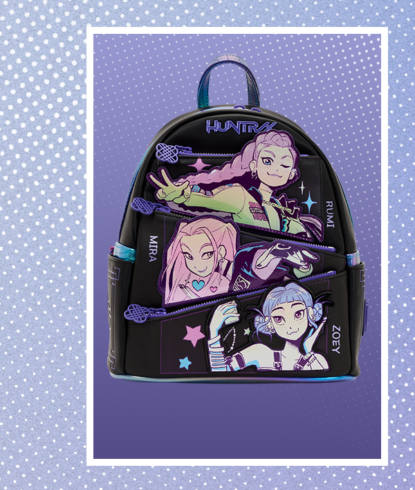 KPop Demon Hunters HUNTR/X Mini Backpack with Photo Card Charm