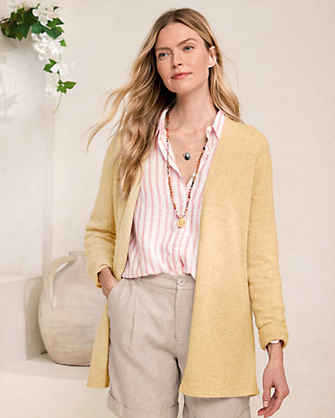 Easy Cashmere Open Cardigan