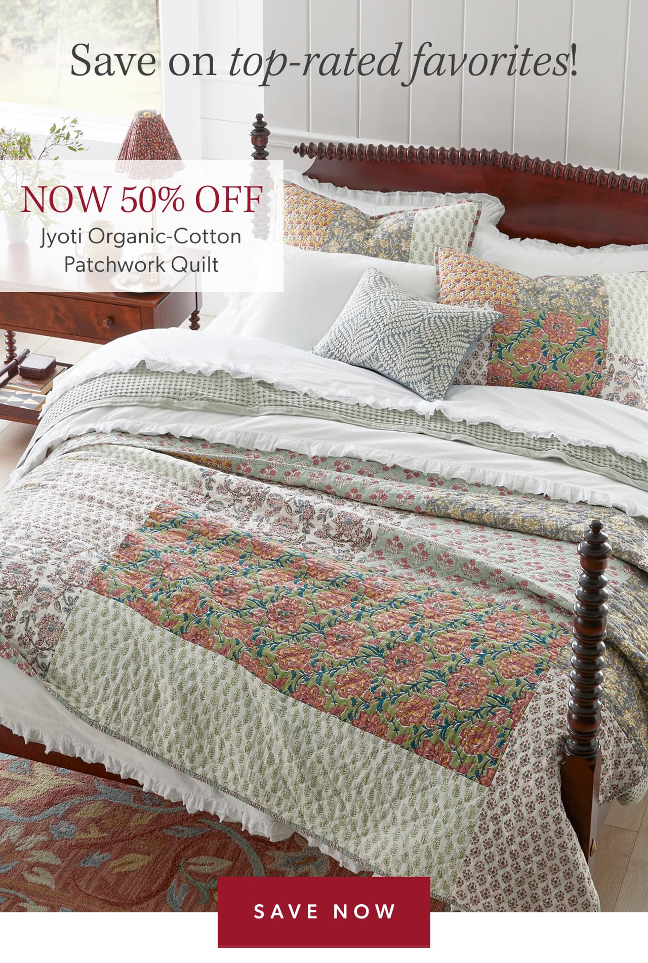 Save on top-rated favorites! NOW 50% OFF Jyoti Organic-Cotton Patchwork Quilt. Save now.
