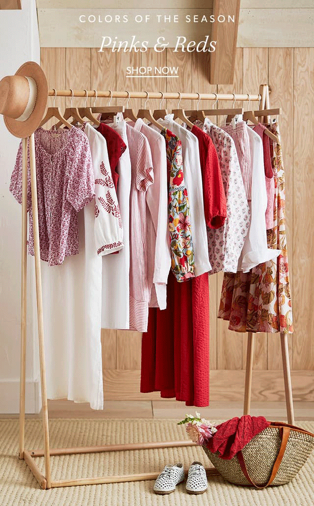 Colors of the season: Pinks & reds. Shop now.