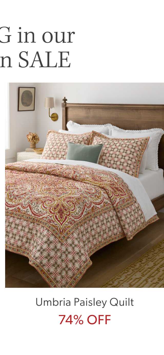 Umbria Paisley Quilt. 74% OFF.
