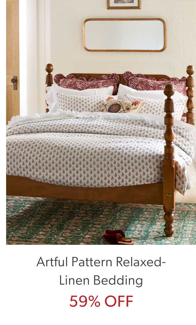 Artful Pattern Relaxed- Linen Bedding. 59% OFF.