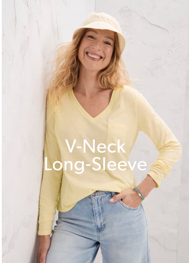 V-Neck Long-Sleeve
